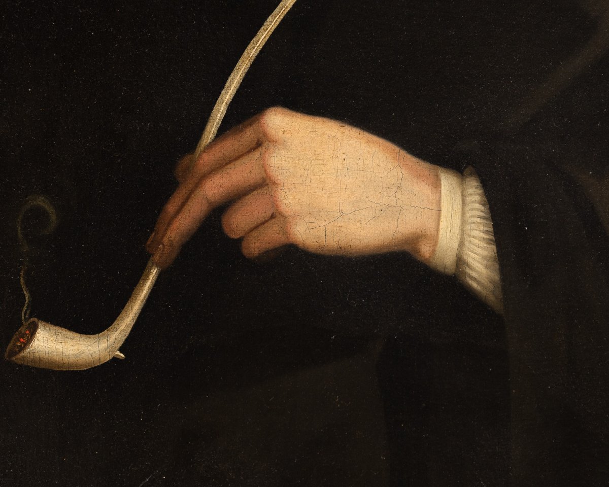 Tim Bobbin (1708-1786)? Scène caricaturale anglaise avec un juge et un mendiant, XVIIIe siècle-photo-2