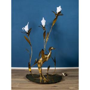 Lampadaire sculptural en bronze d'Alfredo Freda pour Cittone, Italie, années 1960