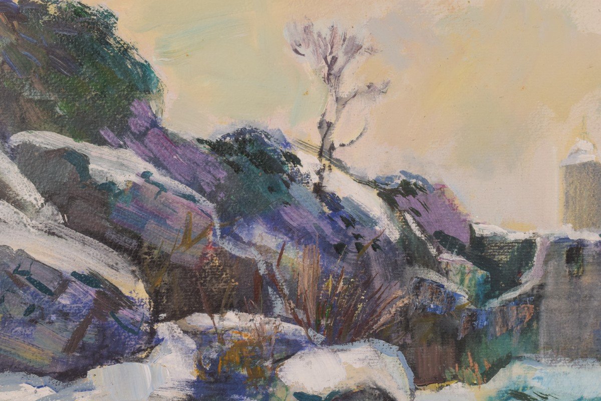 Impressionist - Snowscape Painting-photo-1