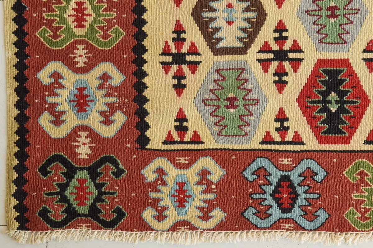 Tapis Kilim Tissé à La Main Coloré-photo-3
