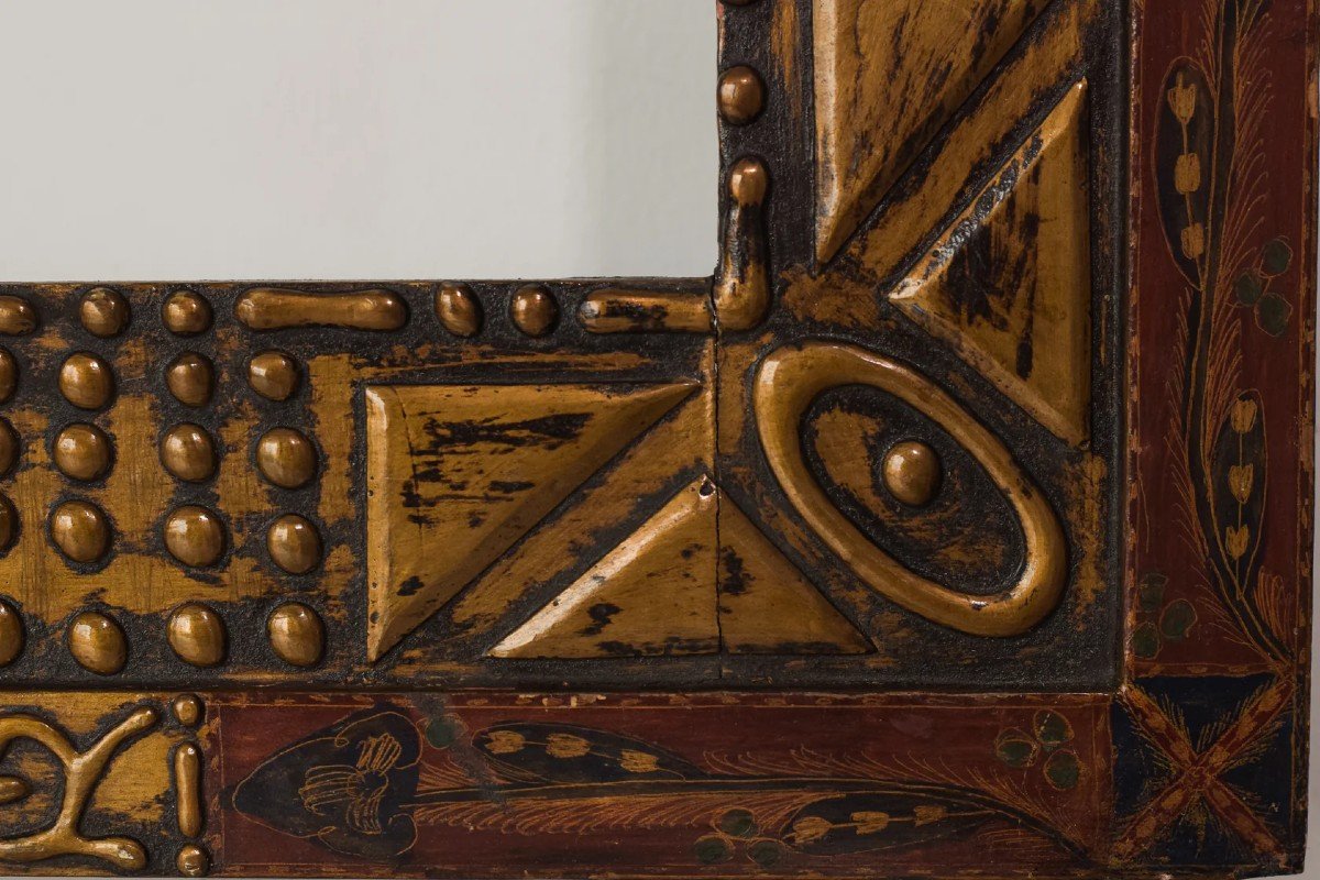 Moorish Influenced Frame - Hand Carved Wood-photo-2