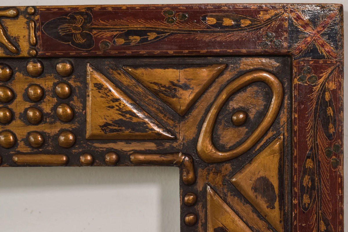 Moorish Influenced Frame - Hand Carved Wood-photo-3