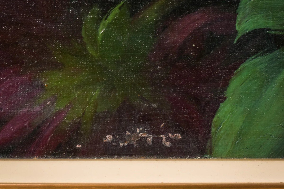 Fleurs Rayonnantes - Huile Sur Toile-photo-7