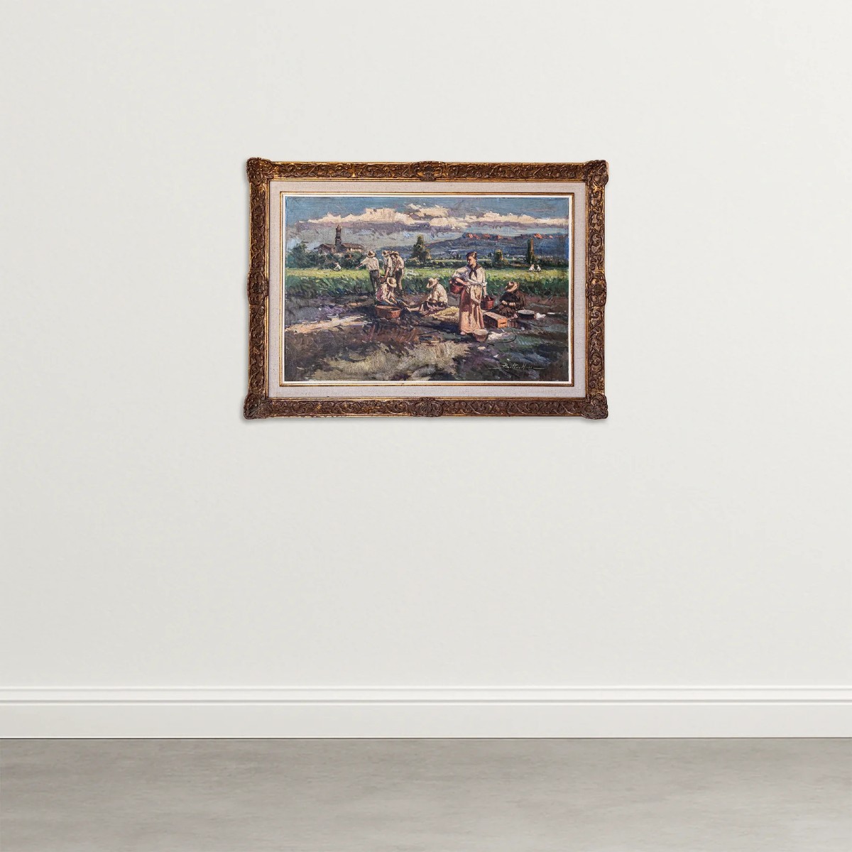 Harvest Reaping - Large Framed Post-impressionist Oil Painting-photo-2