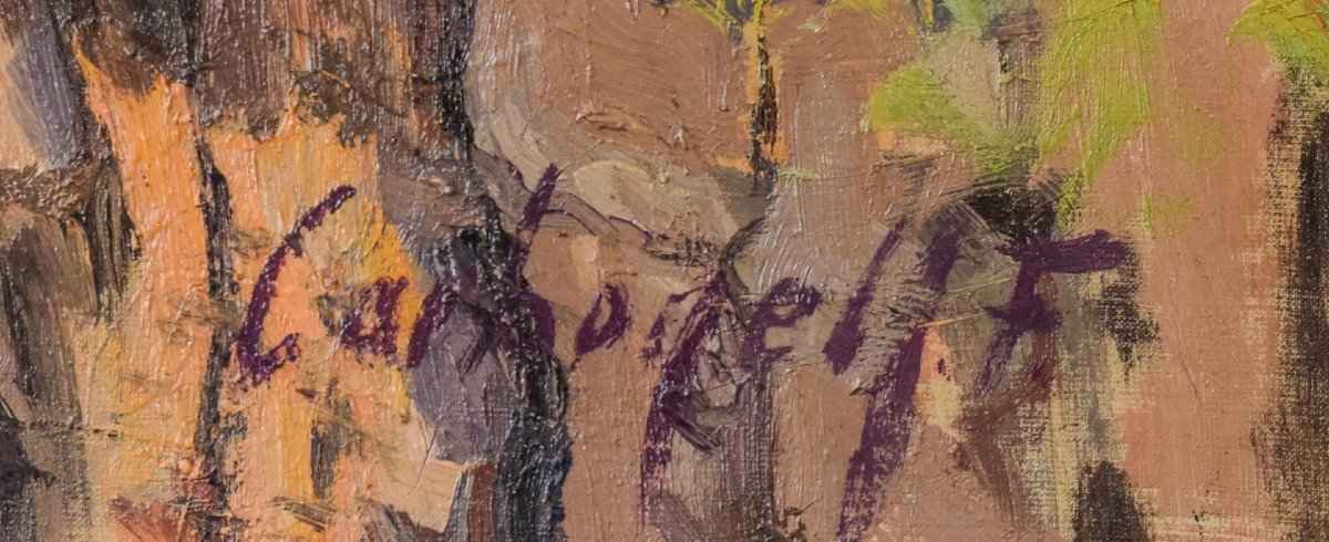 Paysage De Montagne - Huile Sur Toile-photo-5