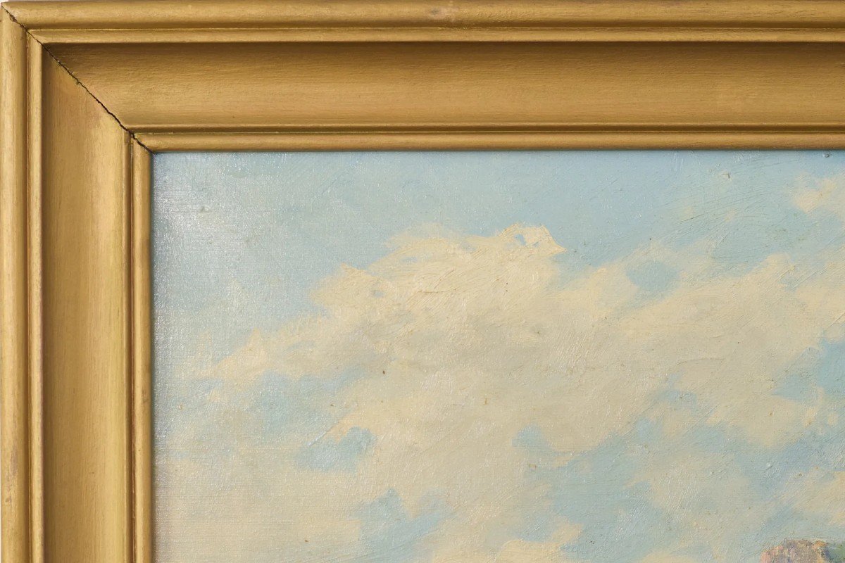 Paysage De Montagne - Huile Sur Toile-photo-6