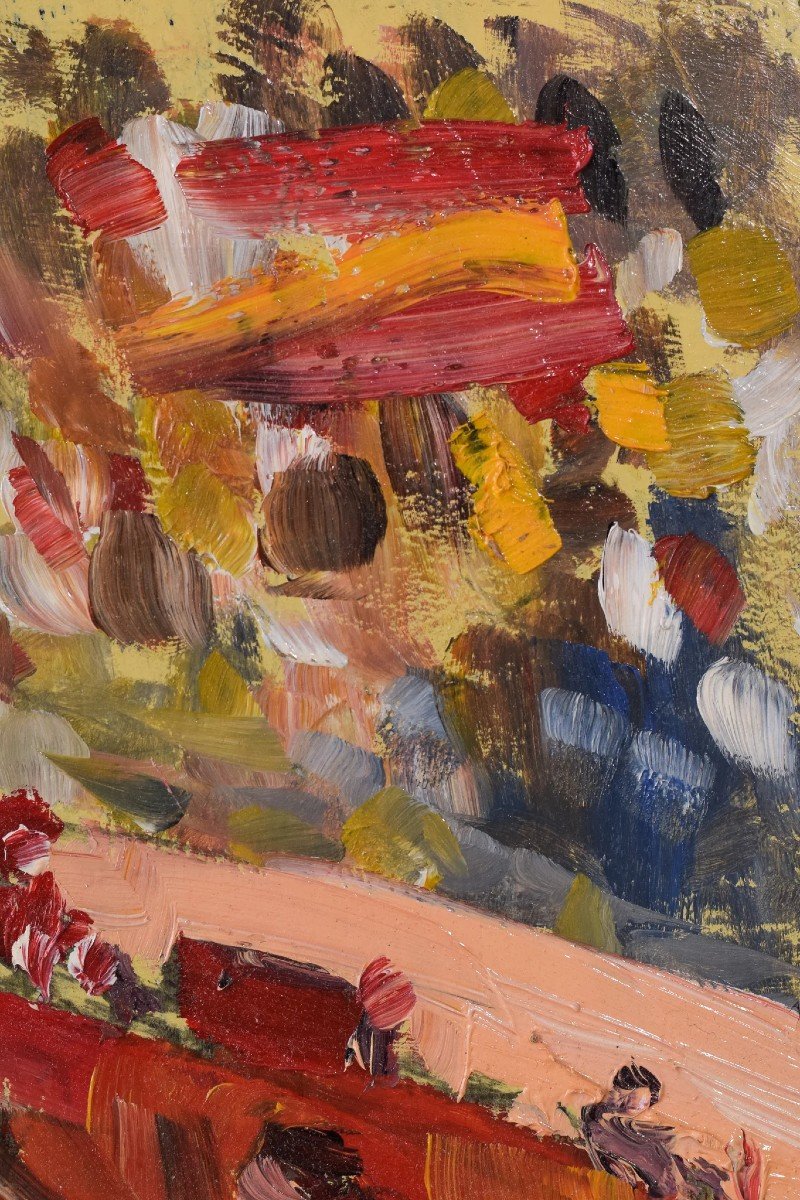 Pair Of Impressionist Oil Paintings - Sketches Of A Bullfight-photo-2