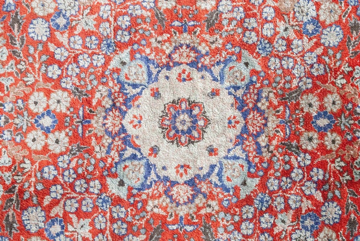 Tapis En Soie Tissé à La Main Ghoum - Tapis Vintage-photo-4