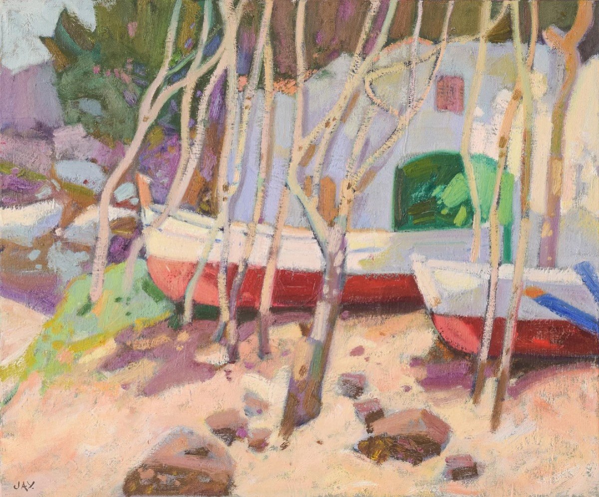 « La Maison Du Pêcheur » – œuvre Postimpressionniste – S'alguer, Espagne