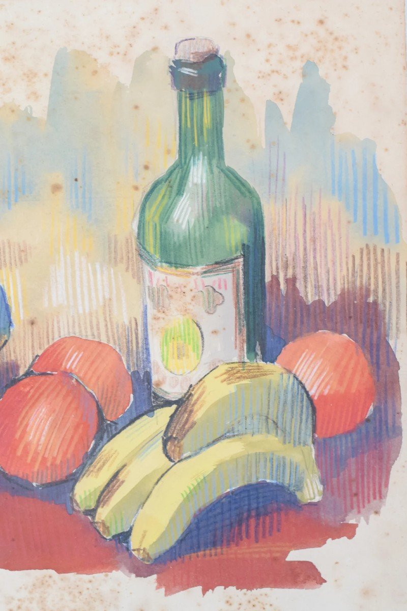 'el Círculo Artístico De Sant Lluc' - Still Life Lithograph-photo-3