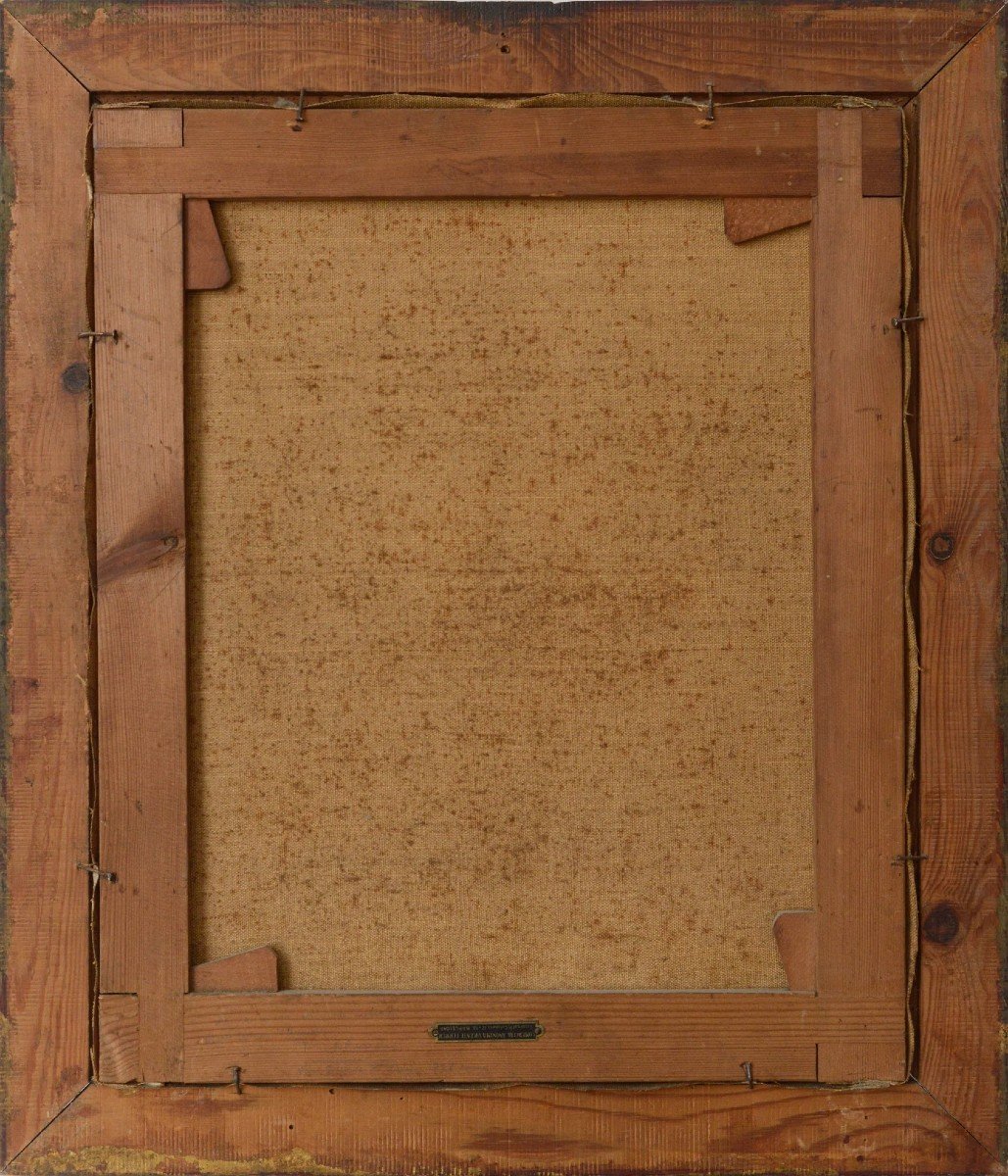 Paysage Impressionniste Encadré Avec Des Arbres Populaires-photo-3