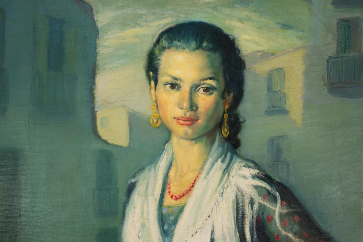 "Gipsy - Rosario" de Montjuich - JOSÉ LAMUÑO - Huile sur toile encadrée-photo-4