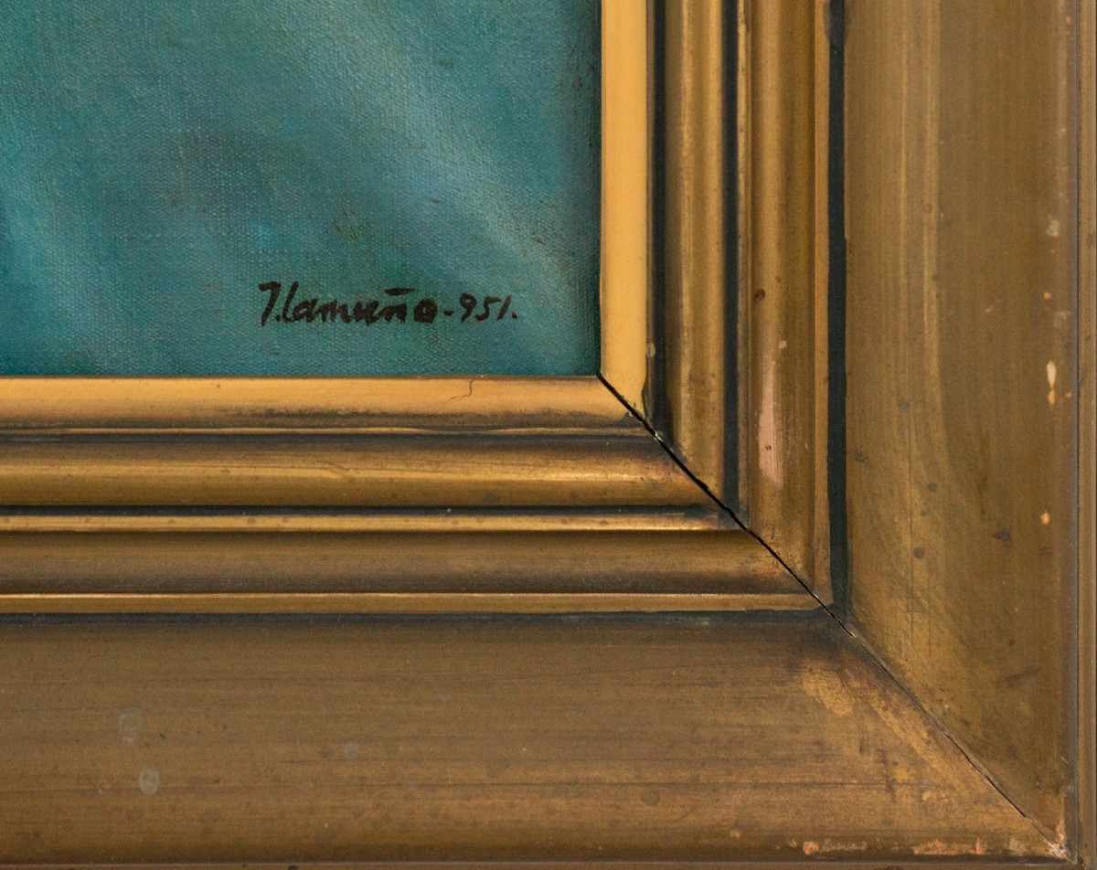 "Gipsy - Rosario" de Montjuich - JOSÉ LAMUÑO - Huile sur toile encadrée-photo-3