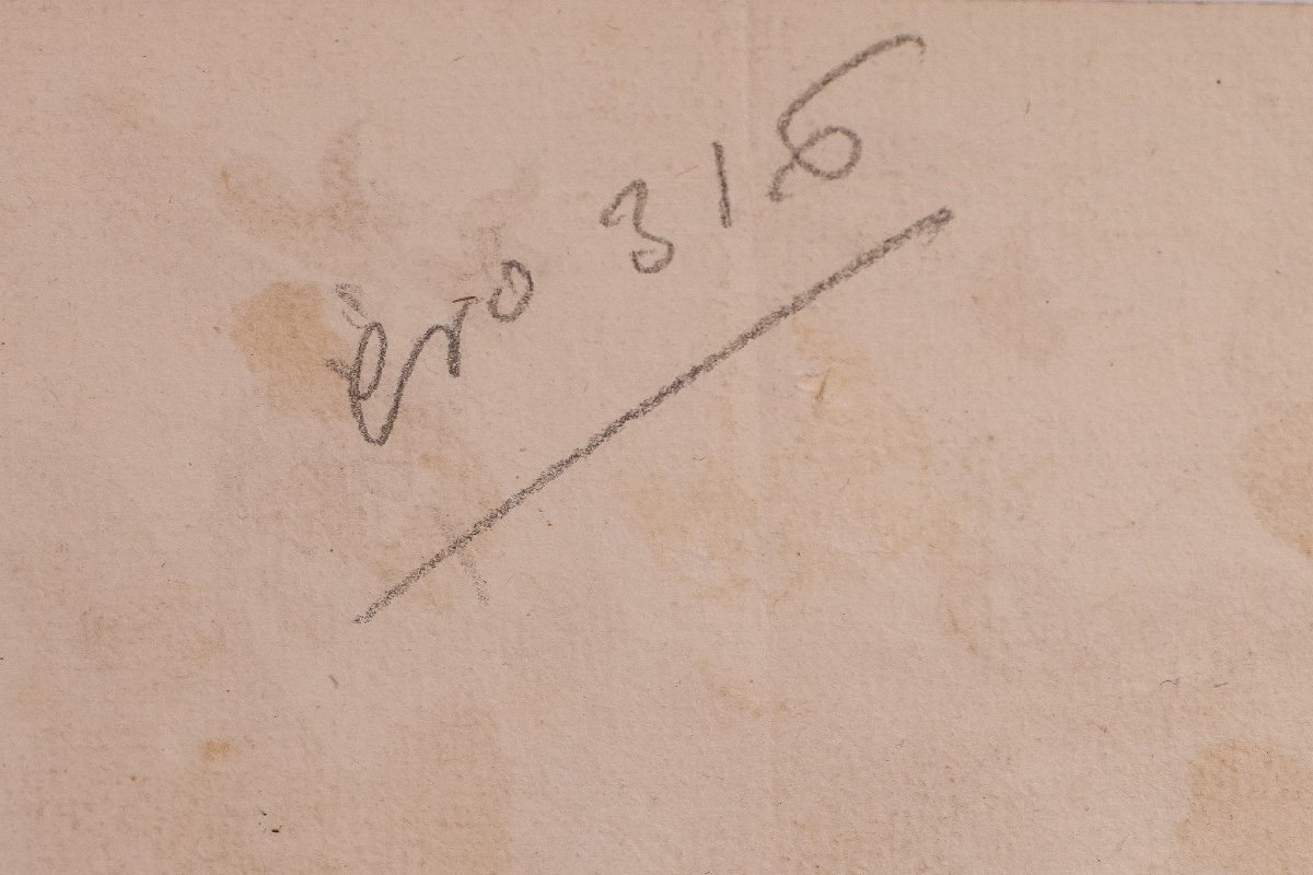 Croquis Antique En Sépia - 18e Siècle-photo-2