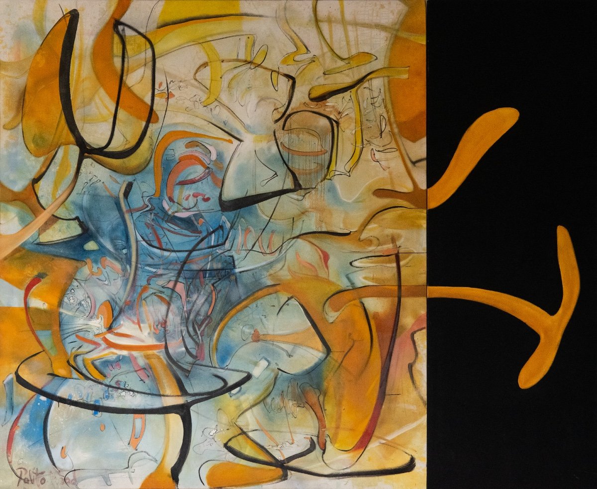 Palito Wood - Large Oil On Canvas-photo-2
