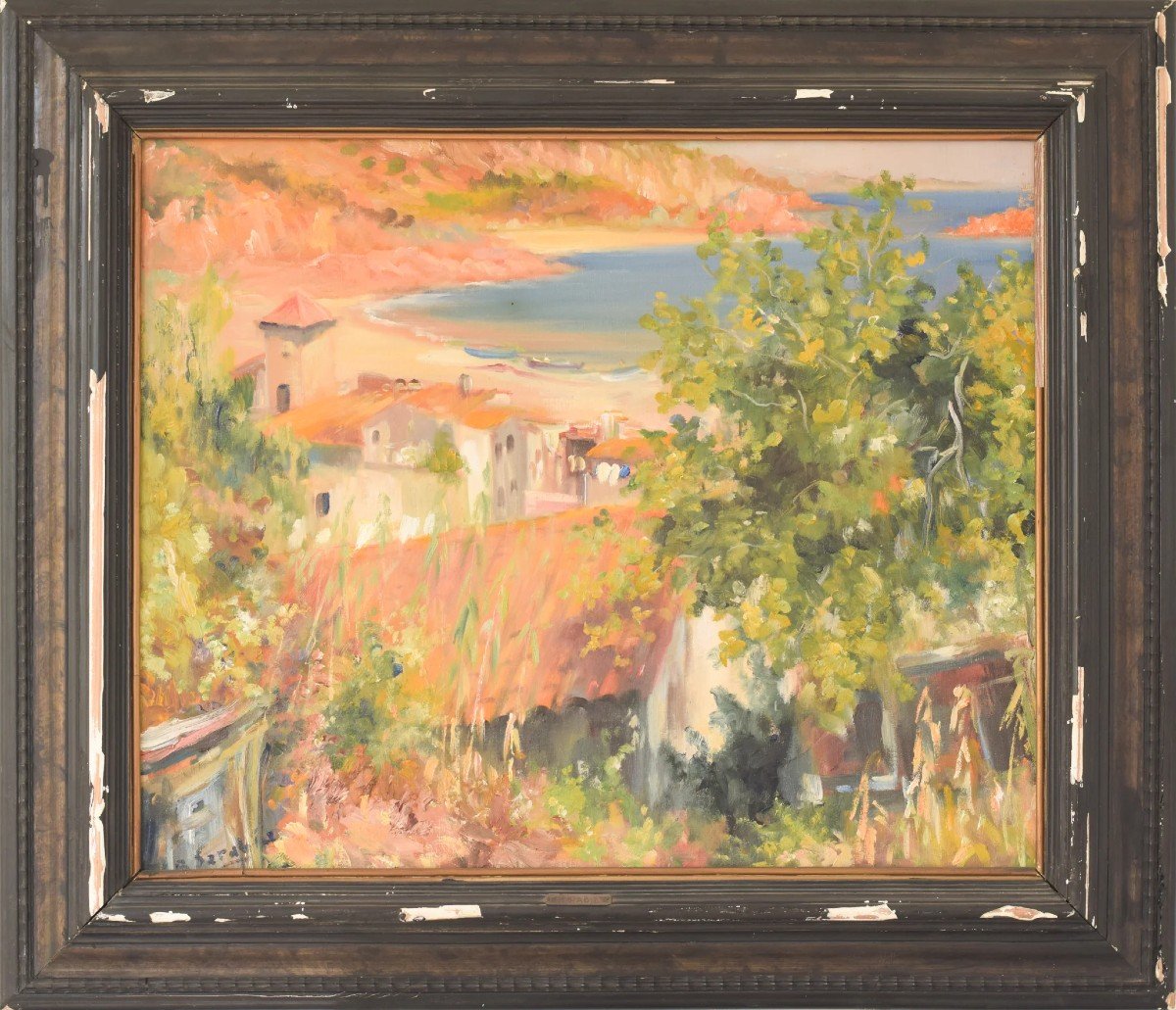 Rafael Sarabia Benitez - Paysage De Bord De Mer Impressionniste-photo-2