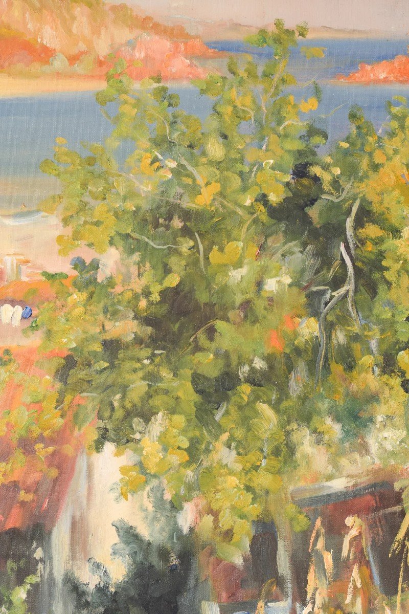 Rafael Sarabia Benitez - Paysage De Bord De Mer Impressionniste-photo-1