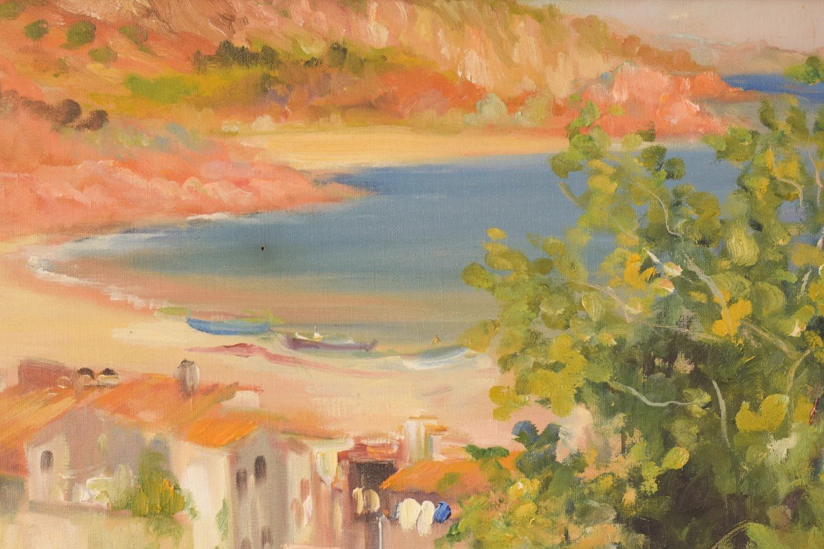 Rafael Sarabia Benitez - Paysage De Bord De Mer Impressionniste-photo-4
