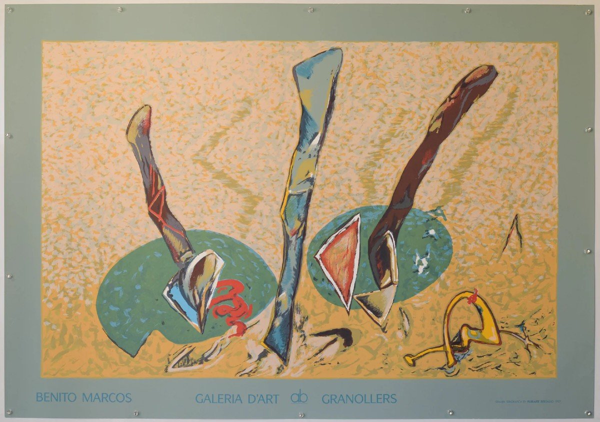 14 Grandes Affiches Originales d'Exposition d'Artistes En Lithographie-photo-5