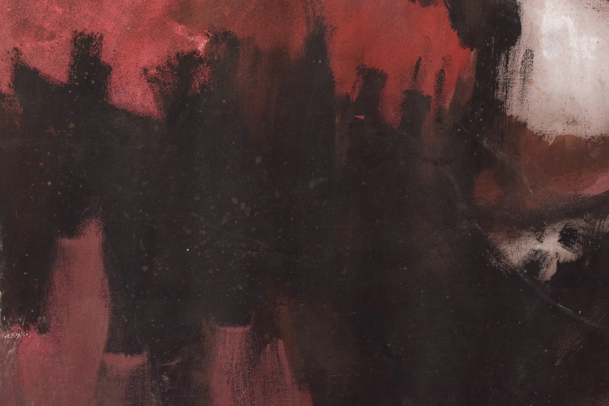 Dennis Bowen - Attribué - Huile Abstraite Sur Toile-photo-2