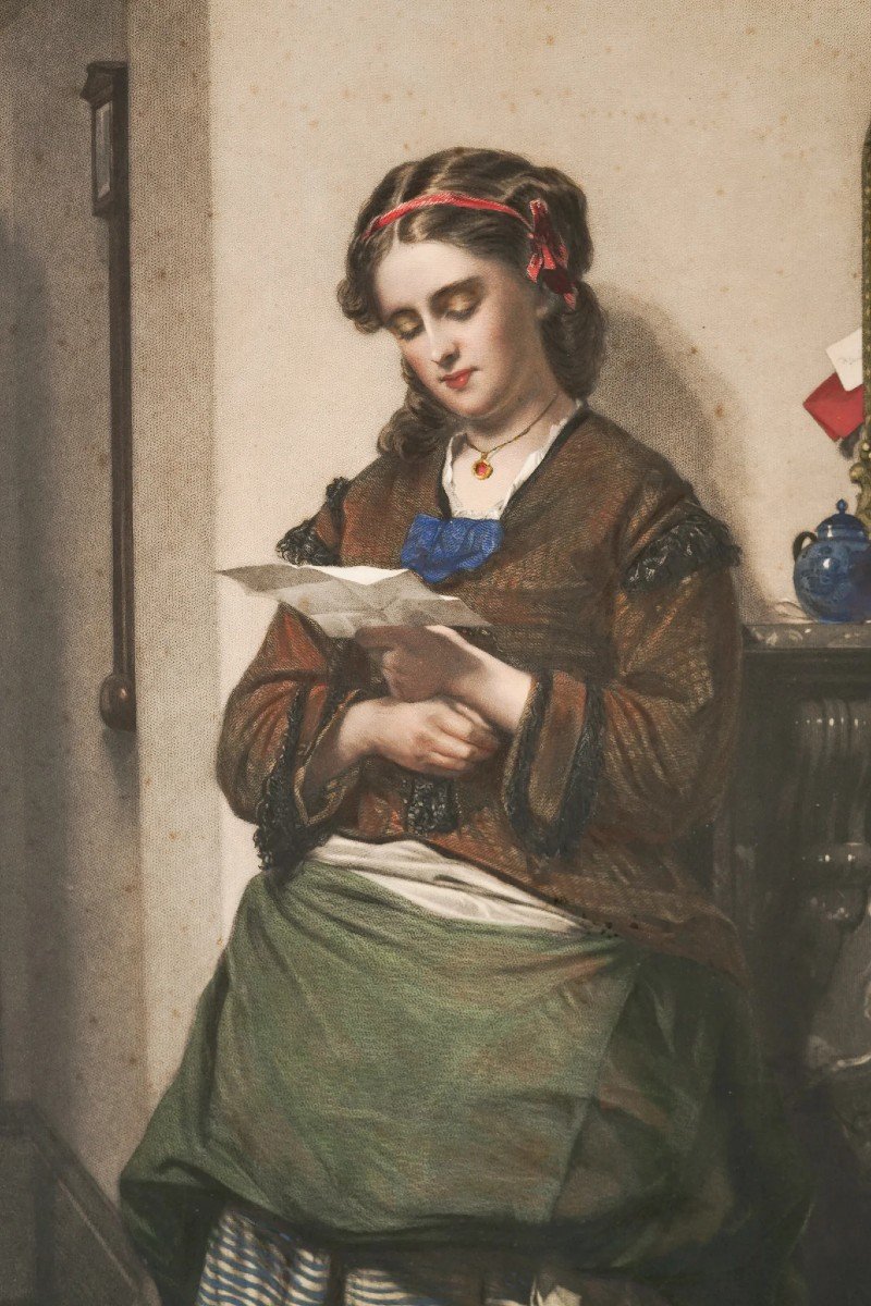 Thomas Faed Ra - Reading A Letter-photo-3