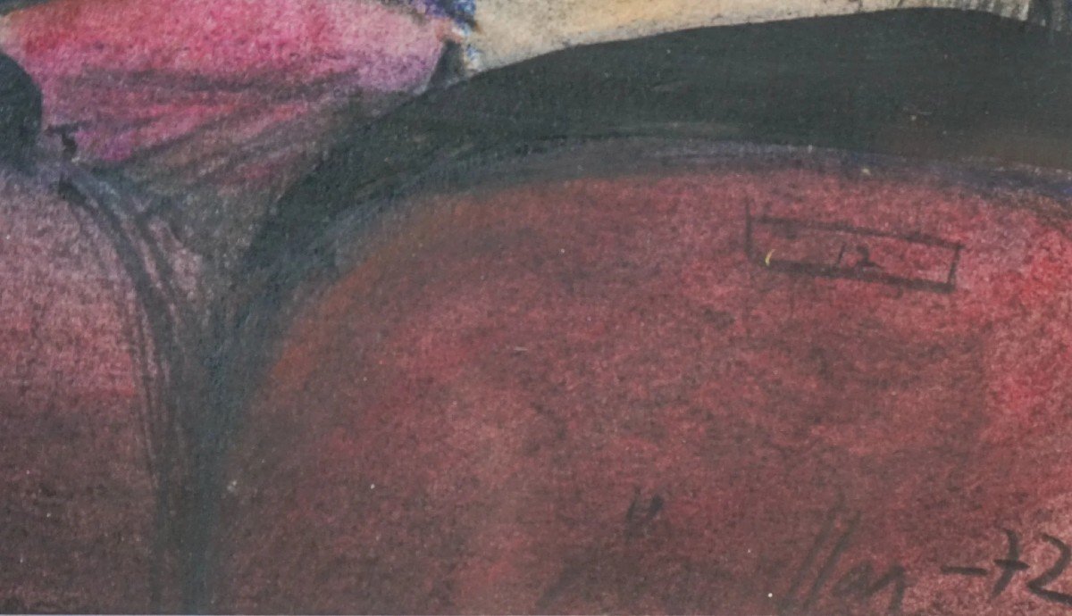 Cartoon Theatre Scene - Pastel On Paper-photo-1