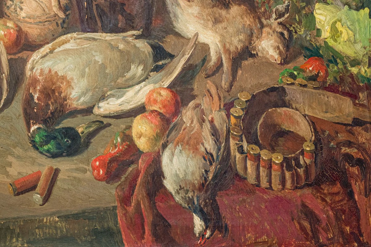 José Maria Vila Canyelles - Le Banquet Du Chef - Nature Morte - Fruits Et Gibiers-photo-1