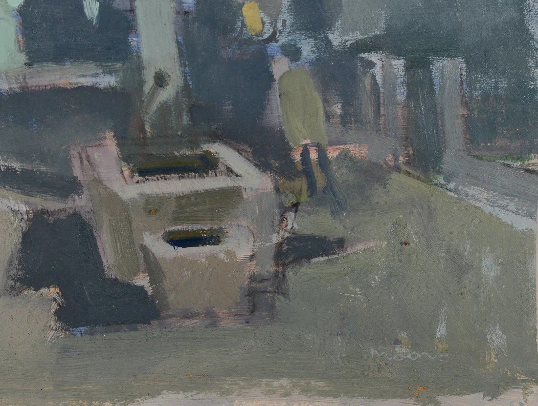 Karl Moor - The Square - Figurative Abstract Oil-photo-2