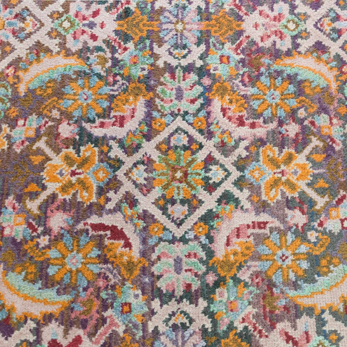 Symphony Of Granada – Vintage Spanish Masterwork In Wool Rug-photo-4