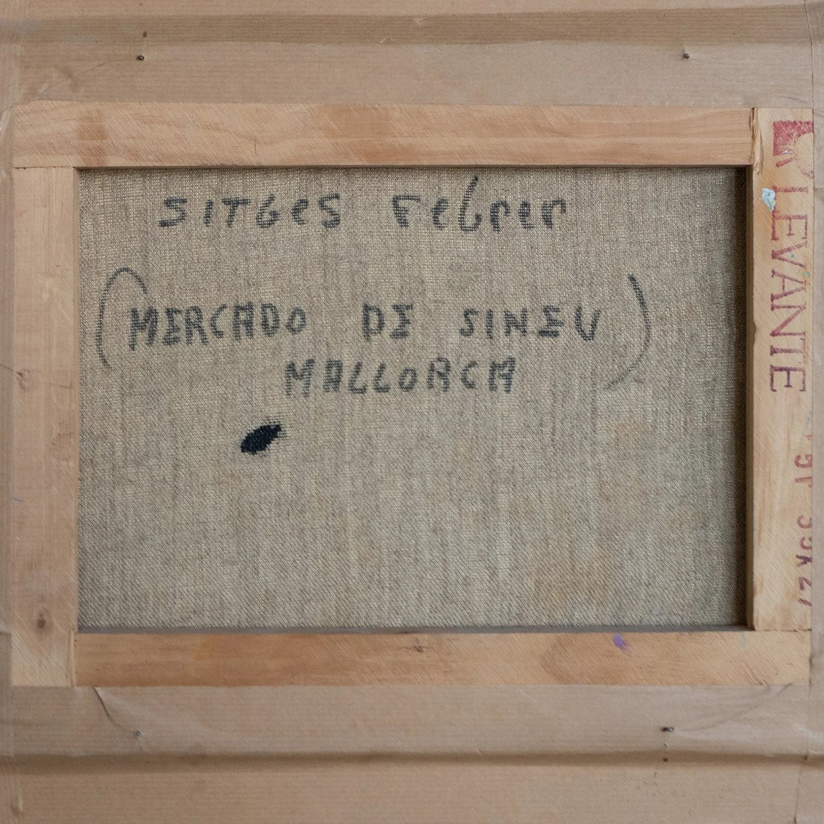 Mercado De Sineu – Peinture à L’huile Originale De Mateu Sitges Febrer-photo-3