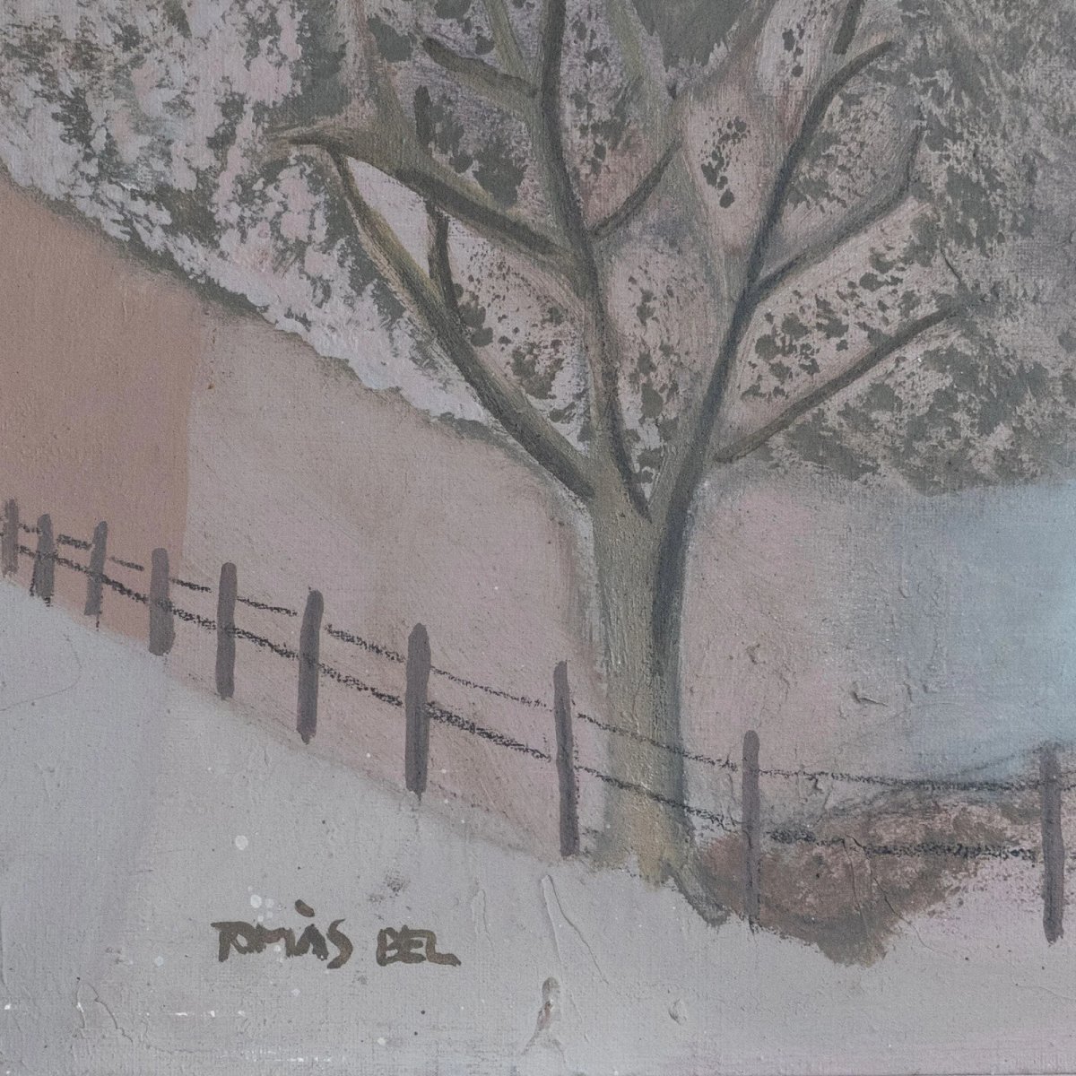Mid-century Catalan Landscape – Original Mixed Media By Tomàs Bel-photo-4