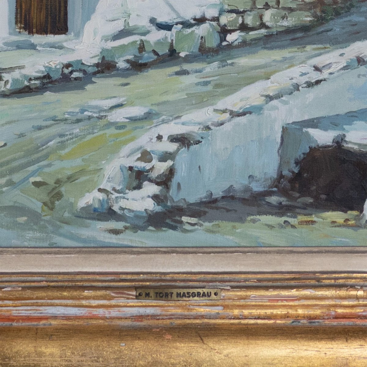 Scènes De Village d'Ibiza – Paire De Peintures à l'Huile Originales De Miquel Tort Masgrau-photo-2