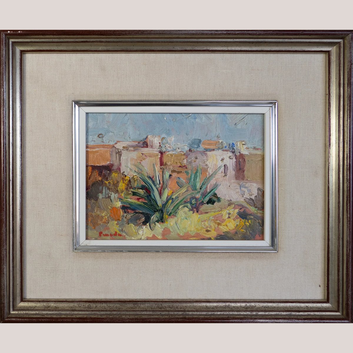 Deux Huiles Coloristes Impressionnistes – Paysages Espagnols-photo-3