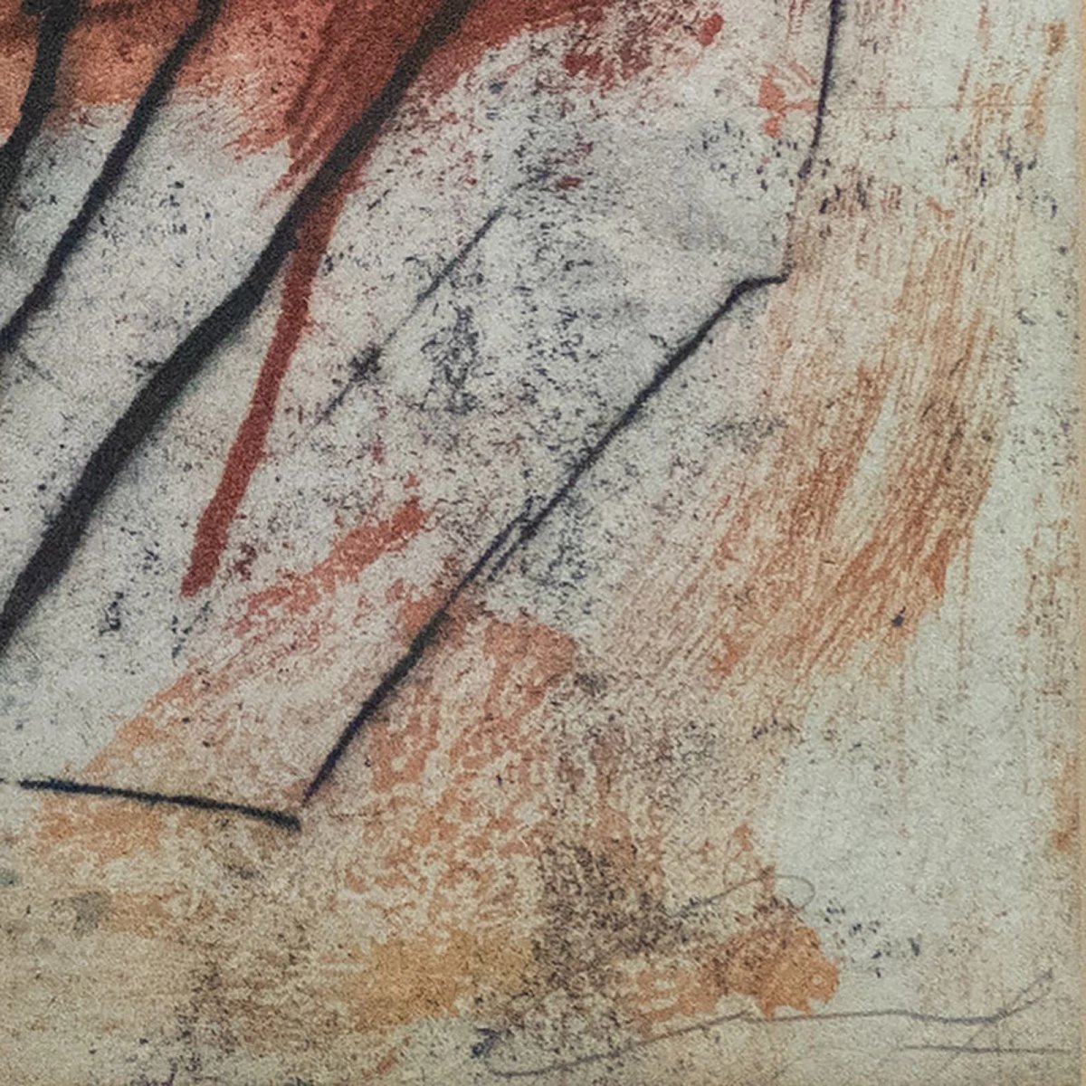 Expressionnisme Abstrait Signé – Technique Mixte Sur Papier-photo-3