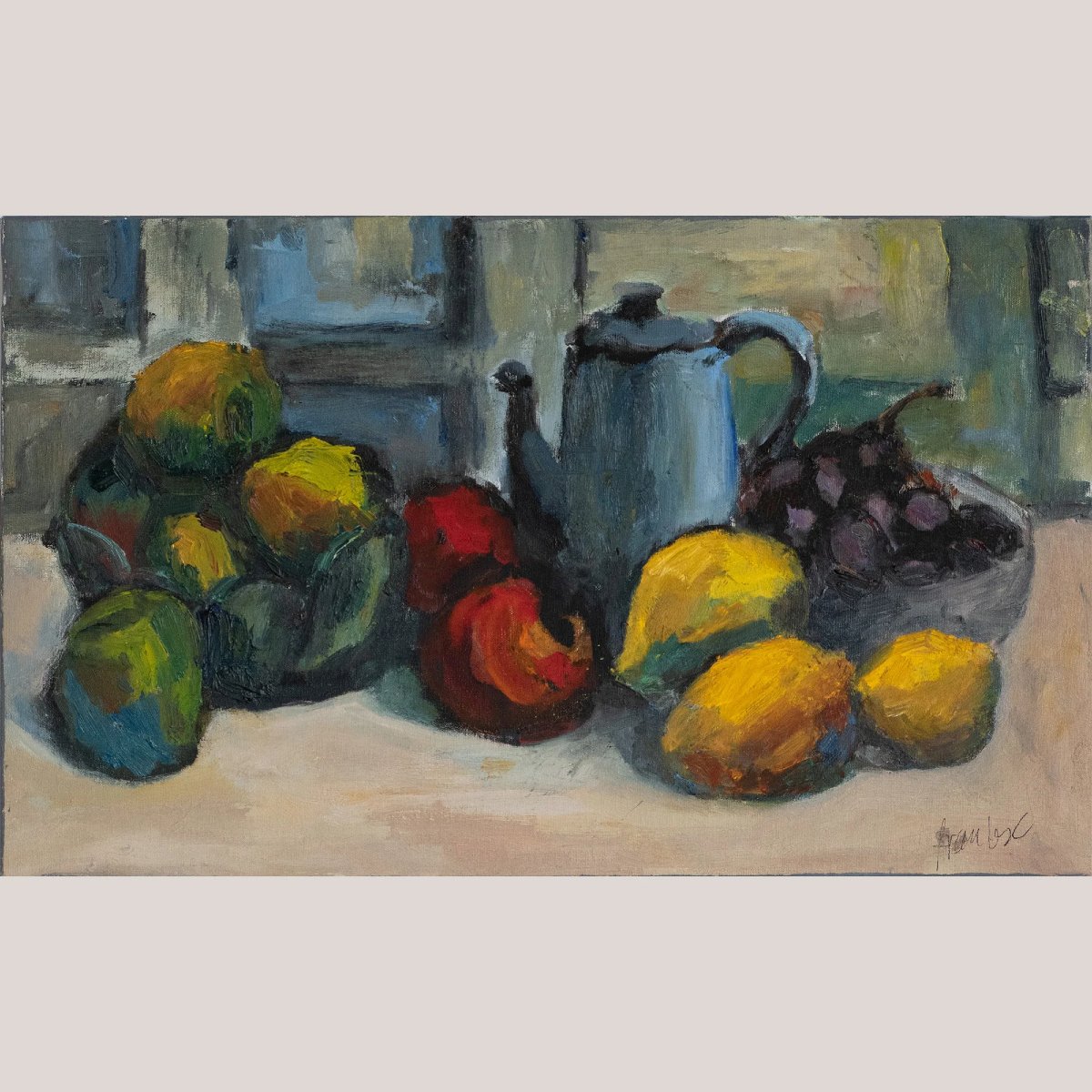 Three Spanish Still Life Paintings – Original Oils On Canvas-photo-2