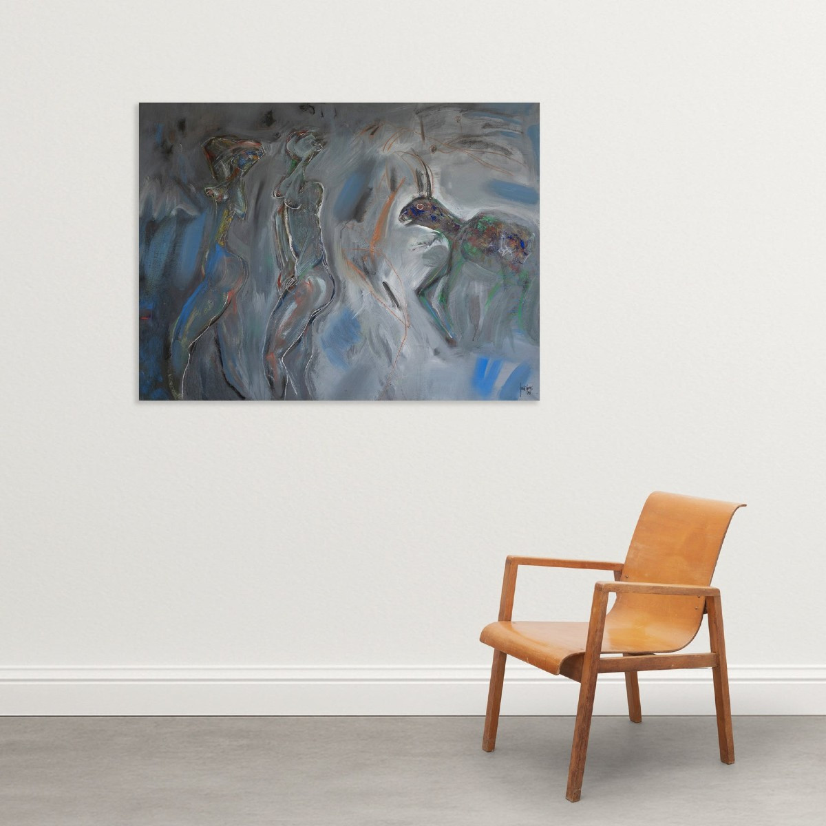 Figures et lièvre – Figuration abstraite de Jordi Samsó-photo-2