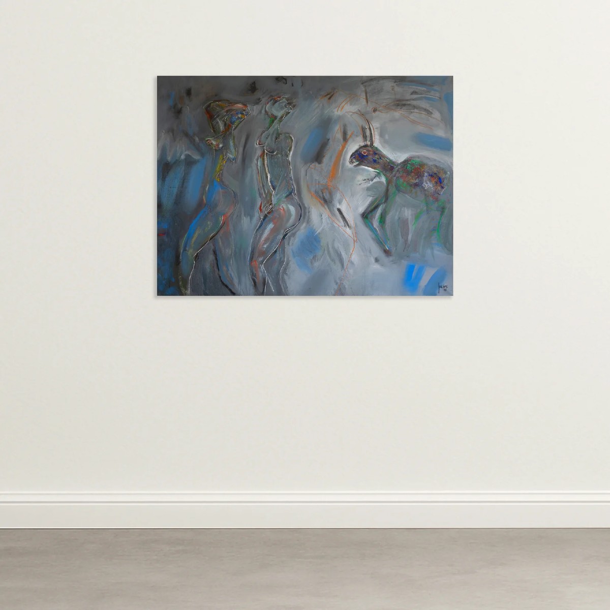 Figures et lièvre – Figuration abstraite de Jordi Samsó