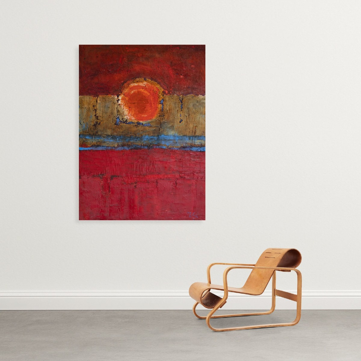 Abstract Sun Over Horizon By Mamen Gil