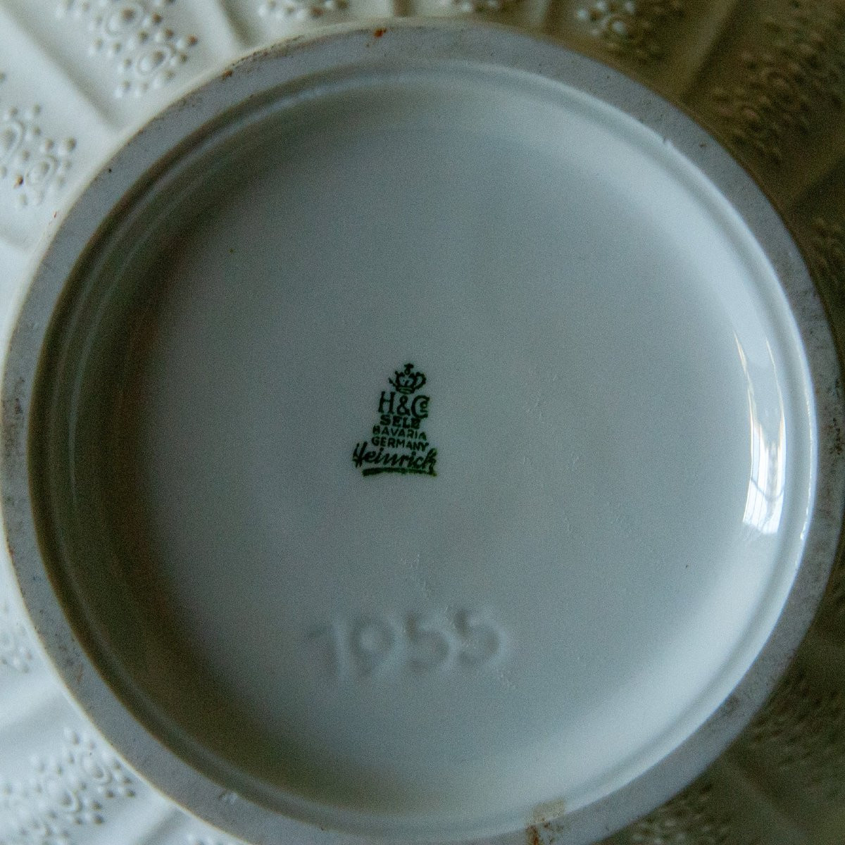 Heinrich & Co. Relief Porcelain Vase, Selb Bavaria (1955)-photo-4