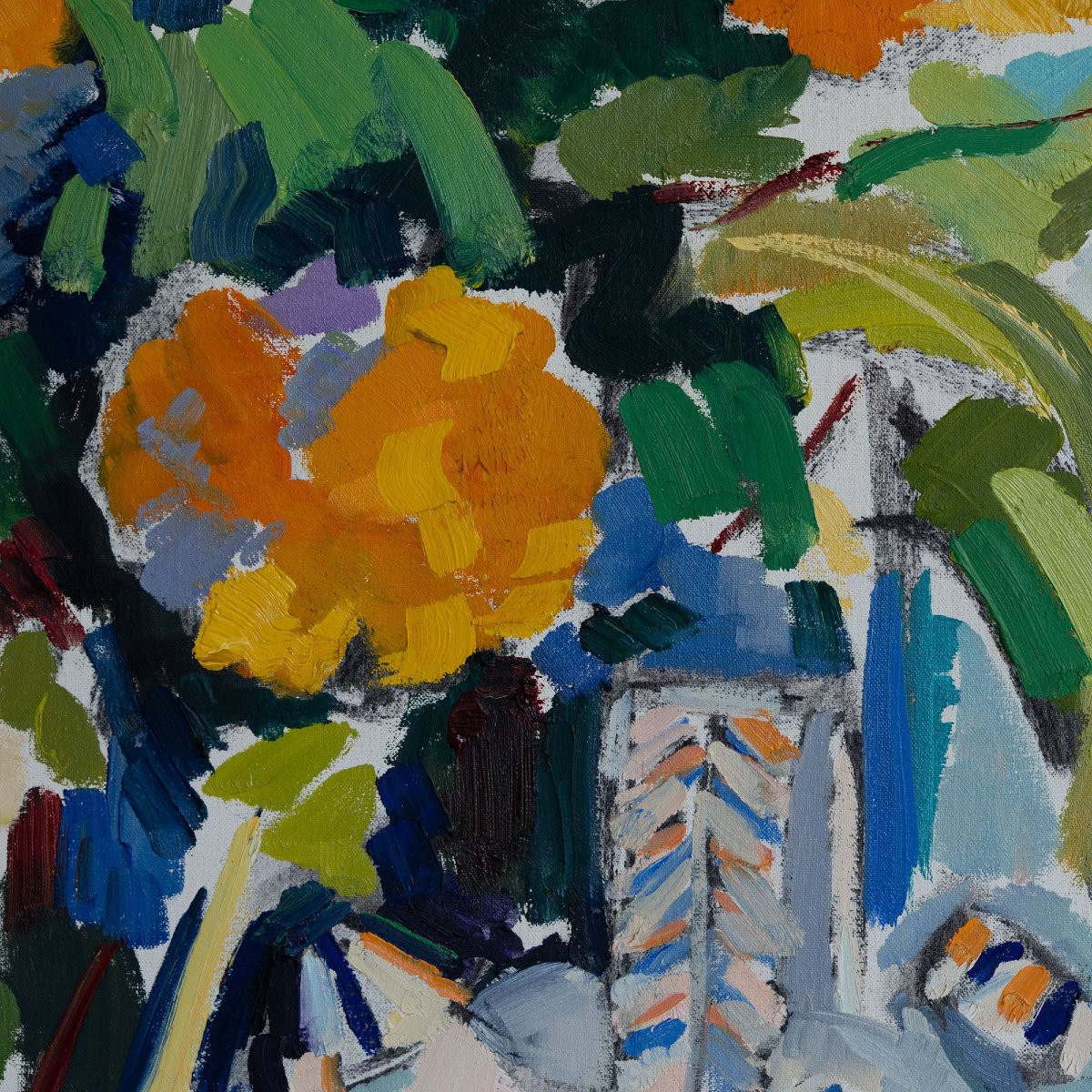 Nature morte aux fleurs d'oranger – Peinture à l'huile originale-photo-4