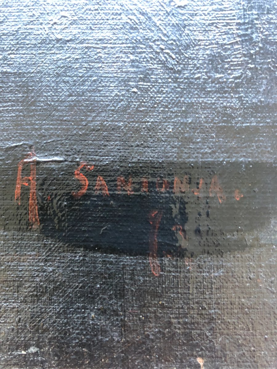 Portrait d'un gentleman – Croquis à l'huile de haute qualité sur toile-photo-2