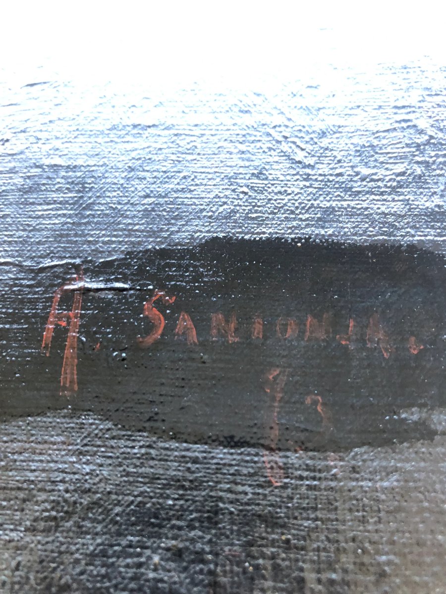 Portrait d'un gentleman – Croquis à l'huile de haute qualité sur toile-photo-3