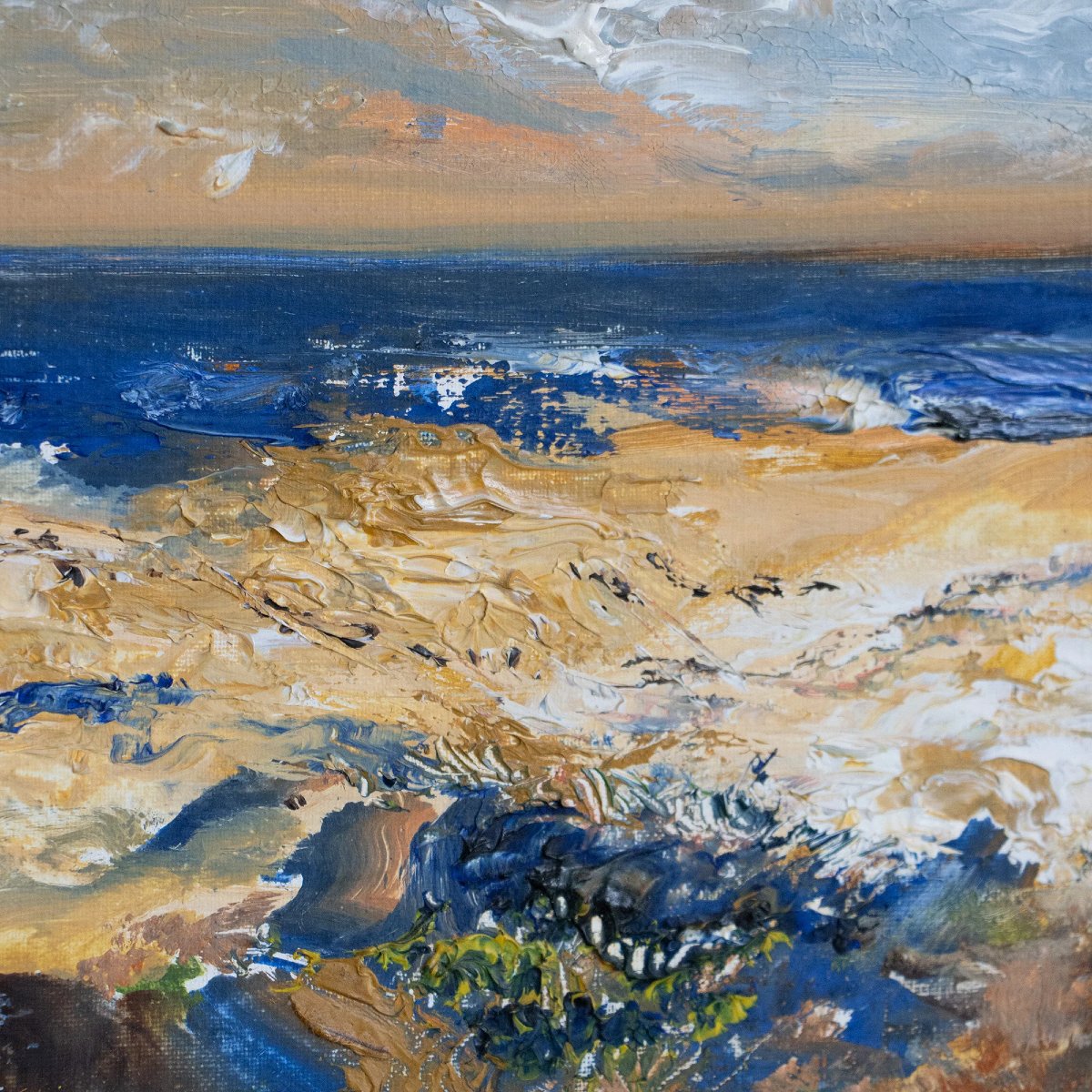 “una Suave Luz De Cielo” – (“a Soft Light Of Sky”) - Ramiro Segrelles – Original Oil On Canvas-photo-4