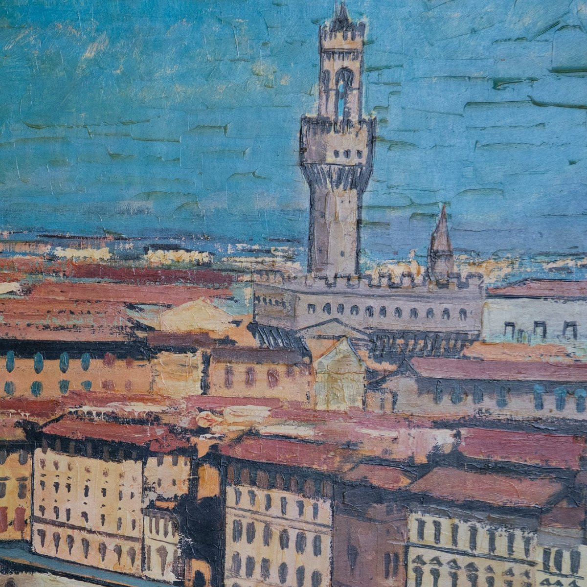 Florence par Federico Lloveras – Grande oléographie encadrée-photo-3