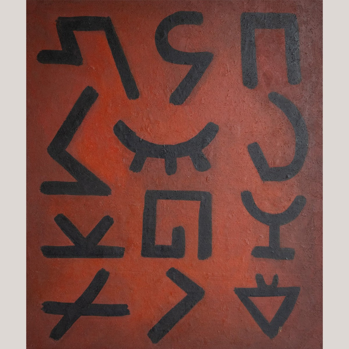 Abstraction géométrique en rouge – Manuel Rufi Gibert
