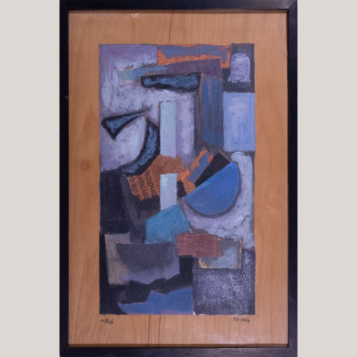 Abstraction géométrique par collage de Manuel Rufi Gibert, 1986-photo-2
