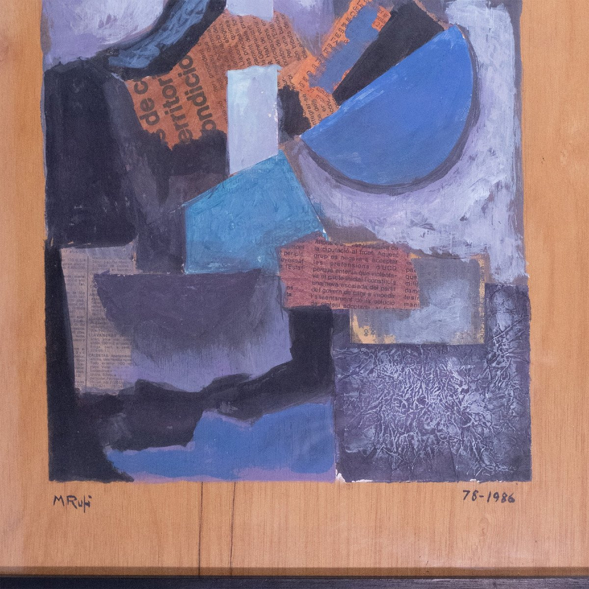 Abstraction géométrique par collage de Manuel Rufi Gibert, 1986-photo-4