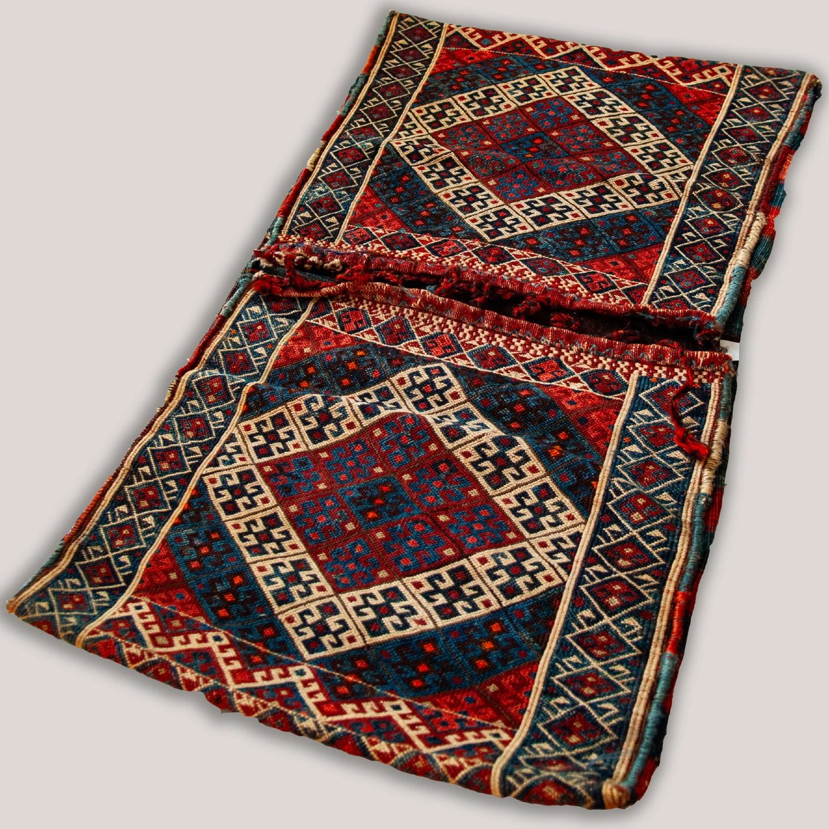 Vintage Shahsavan Saddlebag (khorjin) – Northwest Persian Tribal Weaving-photo-2