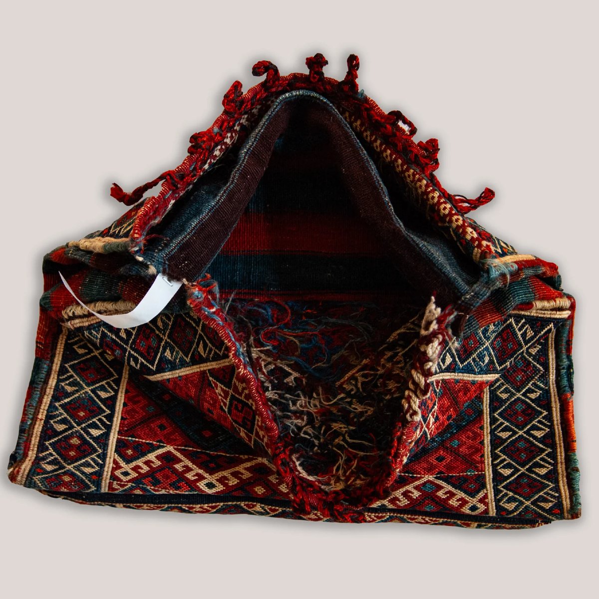 Vintage Shahsavan Saddlebag (khorjin) – Northwest Persian Tribal Weaving-photo-1