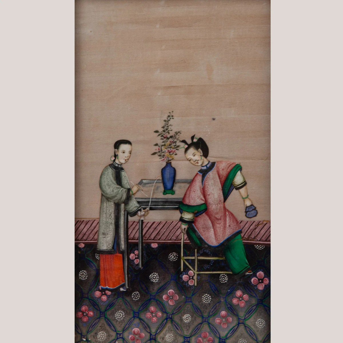 Chinese Interior Scene – Qing Dynasty School